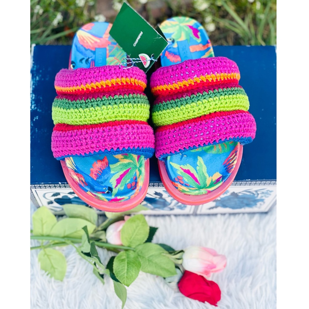 FARM Rio Blue Macaw Crochet Sandals - Picture 3 of 13